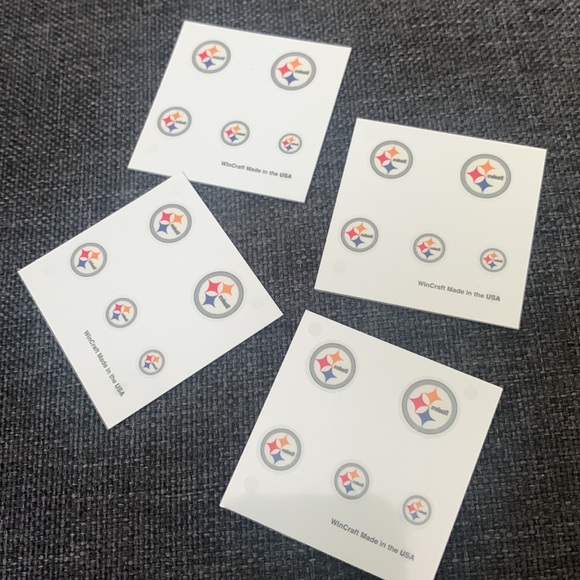 NFL Pittsburg Steelers 4-Pack Fingernail Tattoos - Picture 4 of 4